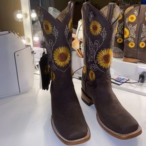 Sunflower Cowgirl Boots